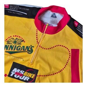 VTG‎ MS 150 Bike Tour Cycling Jersey Bennigan's Brinks Made In USA Men's L